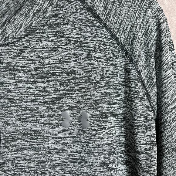 Under Armour Shirt Mens Size 2XL Gray Quarter Zip Pullover HeatGear Loose Fit - Picture 5 of 11